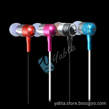 Yabta Hot Sale Super Sound In-Ear Earphone With Mic 3.5mm Metal Case Earphone